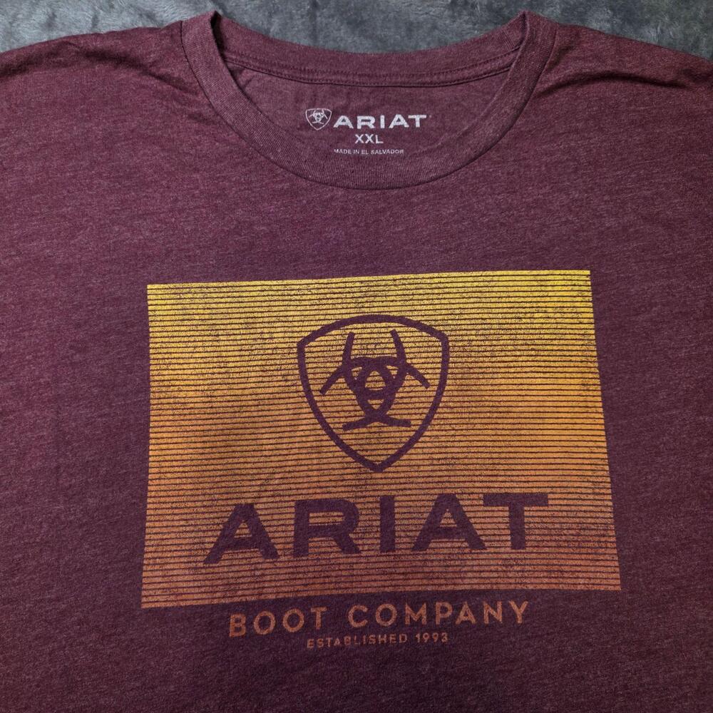 Ariat Shirt Mens 2XL Red Boot Company Established 1993 Graphic Tee Western